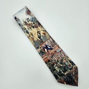 Mort Kunstler Iron Horses Men Of Steel Style #4507 June 1861 Mens 100% Silk Tie‎